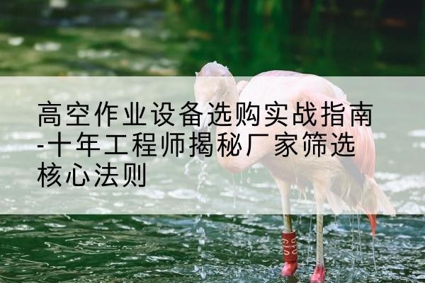 瀍河剪叉式升降机厂家-高空作业设备选购实战指南-十年工程师揭秘厂家筛选核心法则