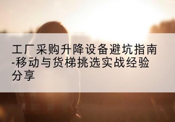瀍河移动式升降机怎么选-工厂采购升降设备避坑指南-移动与货梯挑选实战经验分享
